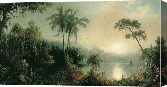 Martin Johnson Heade Sunrise in Nicaragua Stretched Canvas Painting / Canvas Art