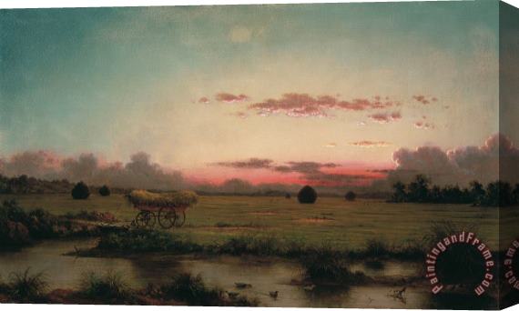 Martin Johnson Heade The Marshes at Rhode Island Stretched Canvas Painting / Canvas Art