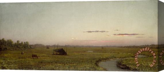 Martin Johnson Heade Winding River, Sunset, C. 1863 Stretched Canvas Painting / Canvas Art