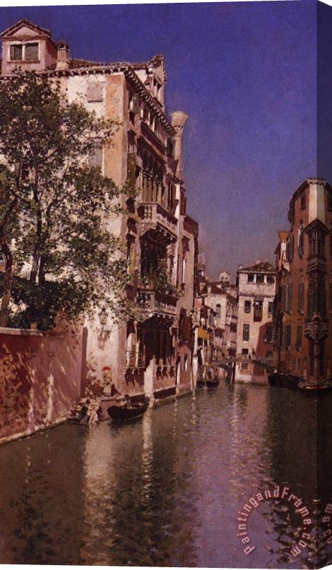 Martin Rico y Ortega Canal San Giovane Stretched Canvas Painting / Canvas Art