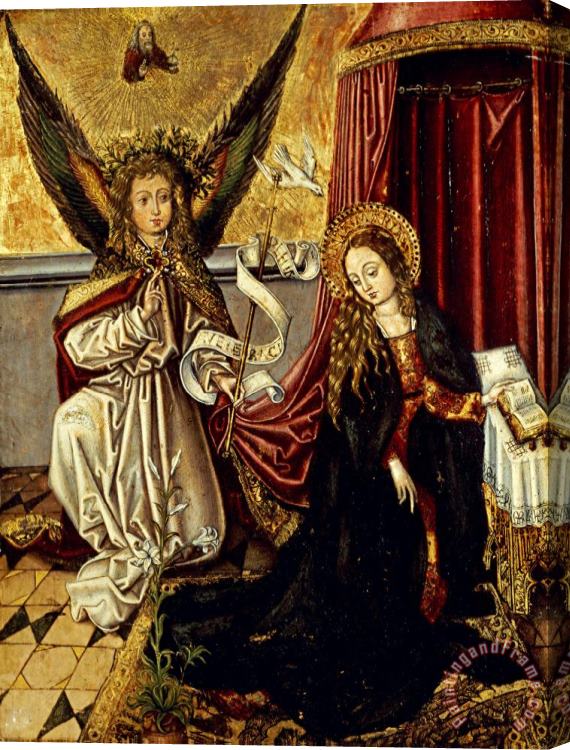 Martin Schongauer The Annunciation Stretched Canvas Painting / Canvas Art