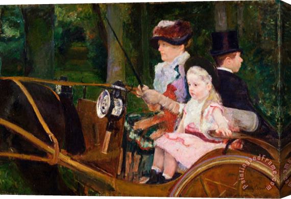 Mary Cassatt A Woman And a Girl Driving Stretched Canvas Print / Canvas Art