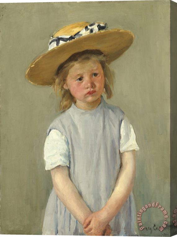Mary Cassatt Child in a Straw Hat Stretched Canvas Print / Canvas Art