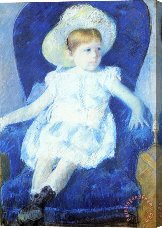 Mary Cassatt Elsie in a Blue Chair Stretched Canvas Print / Canvas Art