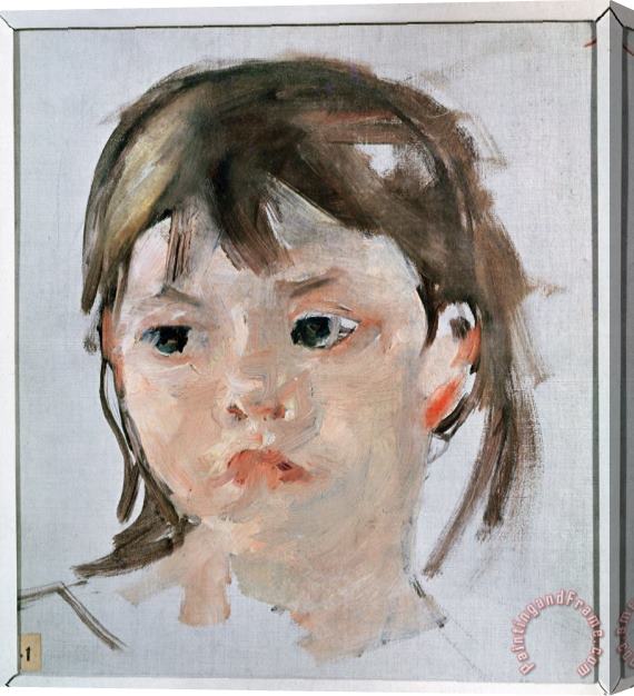 Mary Cassatt Head of a Young Girl (oil on Canvas) Stretched Canvas Print / Canvas Art