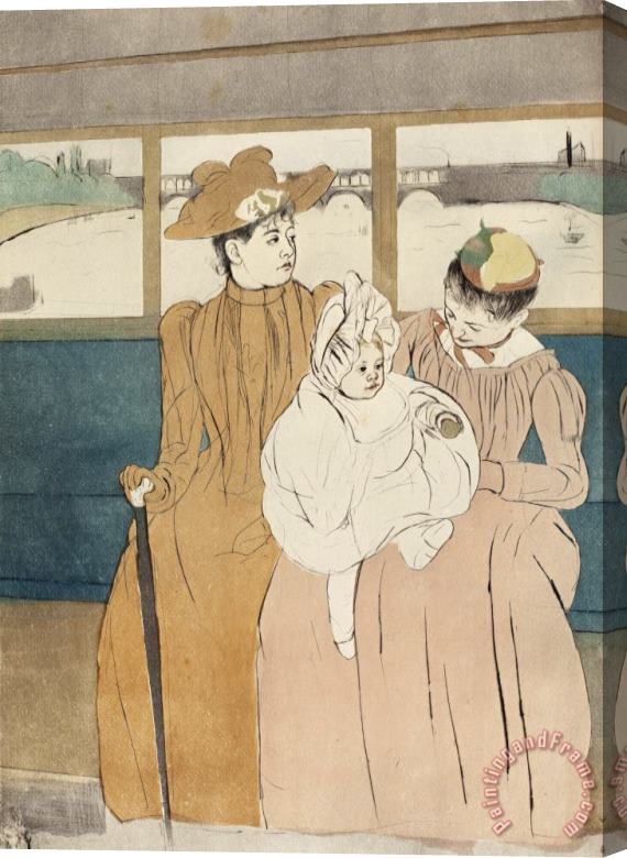 Mary Cassatt In The Omnibus Stretched Canvas Painting / Canvas Art