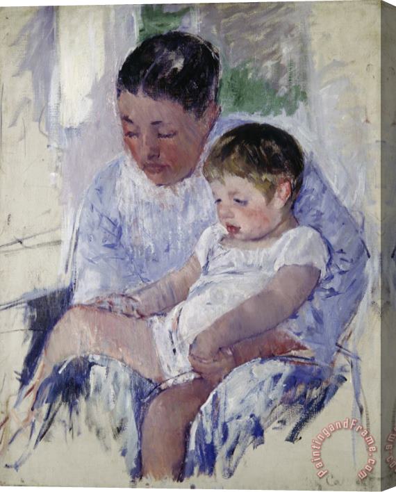 Mary Cassatt Jenny And Her Sleepy Child Stretched Canvas Print / Canvas Art