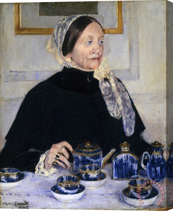 Mary Cassatt Lady at The Tea Table Stretched Canvas Painting / Canvas Art