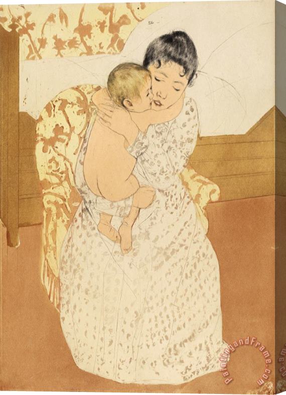Mary Cassatt Maternal Caress Stretched Canvas Painting / Canvas Art