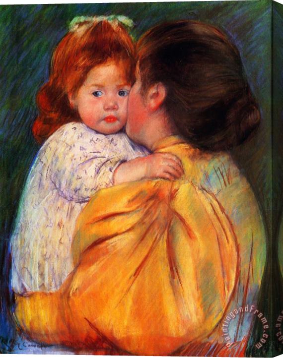 Mary Cassatt Maternal Kiss Stretched Canvas Print / Canvas Art
