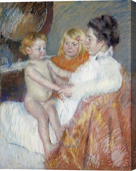 Mary Cassatt Mother, Sara And The Baby Stretched Canvas Painting / Canvas Art