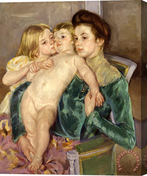 Mary Cassatt The Caress Stretched Canvas Painting / Canvas Art