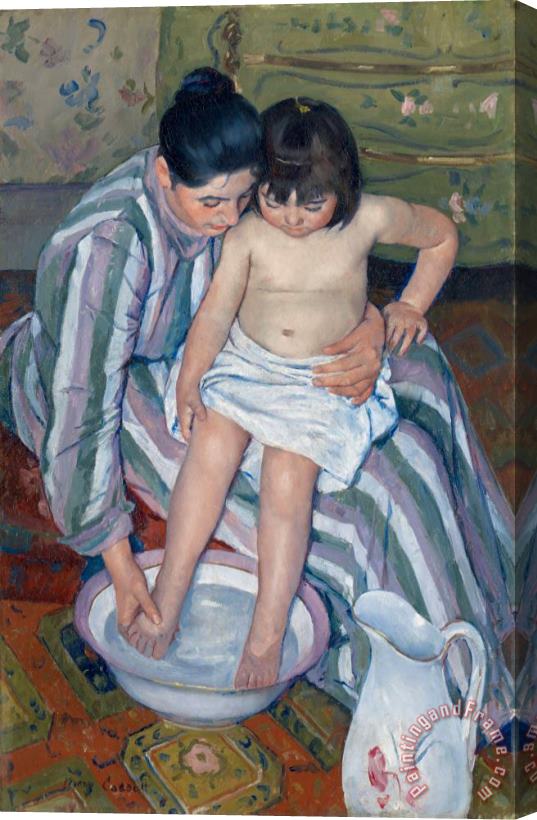 Mary Cassatt The Child's Bath Stretched Canvas Painting / Canvas Art