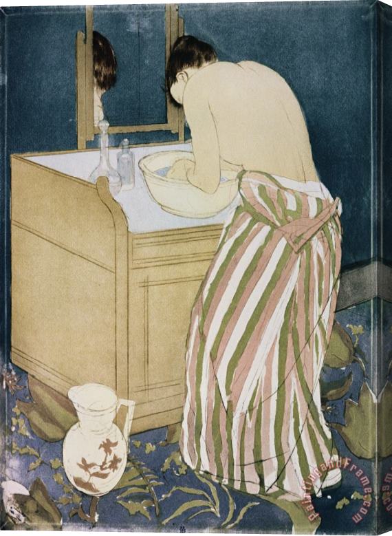 Mary Cassatt Woman Washing Hands Stretched Canvas Painting / Canvas Art
