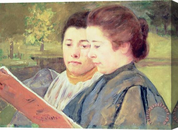 Mary Cassatt Women Reading Stretched Canvas Painting / Canvas Art