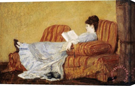 Mary Cassatt Young Lady Reading Stretched Canvas Painting / Canvas Art