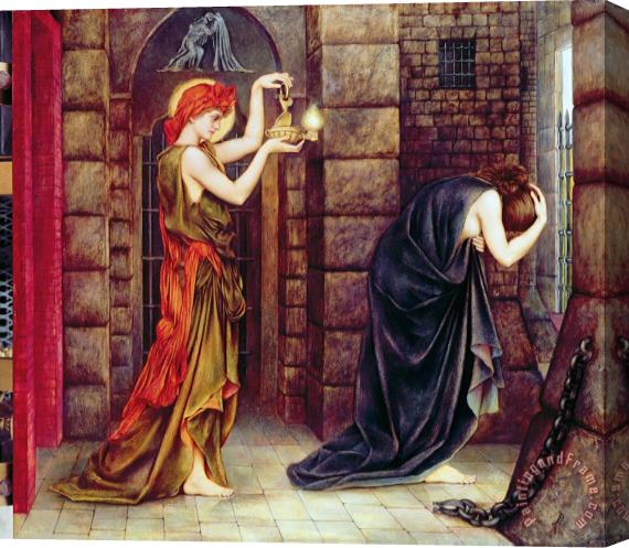 Mary Evelyn de Morgan Hope in The Prison of Despair Stretched Canvas Print / Canvas Art