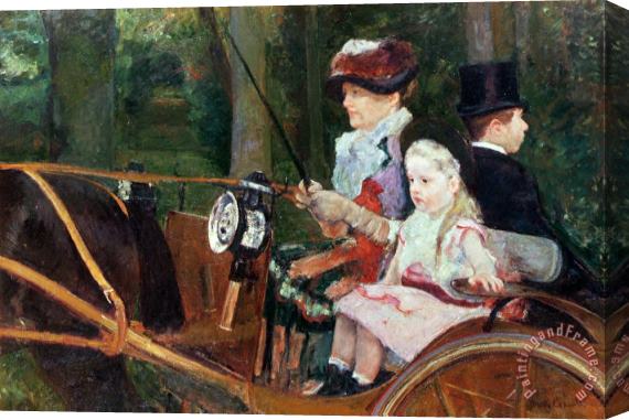 Mary Stevenson Cassatt A woman and child in the driving seat Stretched Canvas Painting / Canvas Art