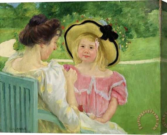 Mary Stevenson Cassatt In the Garden Stretched Canvas Painting / Canvas Art