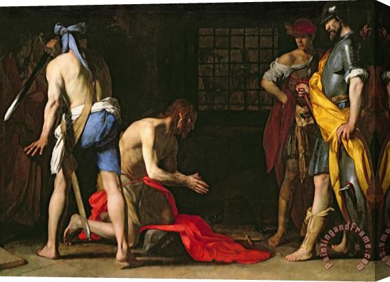 Massimo Stanzione The Beheading of John the Baptist Stretched Canvas Print / Canvas Art