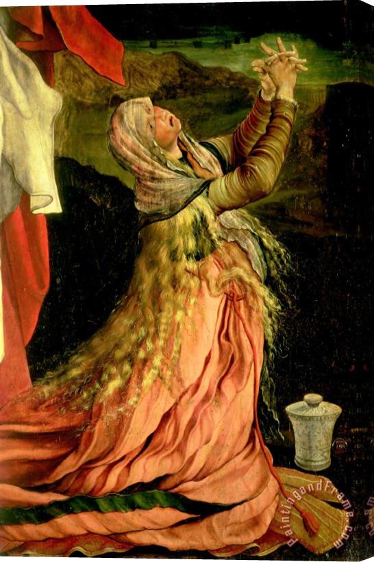 Matthias Grunewald Mary Magdalene, Detail From The Crucifixion From The Isenheim Altarpiece Stretched Canvas Painting / Canvas Art