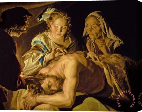 Matthias Stomer Samson And Delilah Stretched Canvas Print / Canvas Art