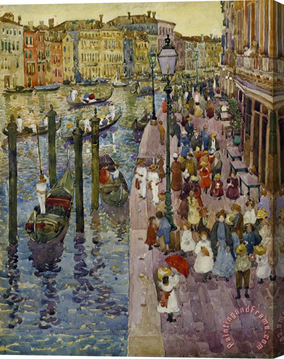 Maurice Brazil Prendergast The Grand Canal, Venice Stretched Canvas Print / Canvas Art
