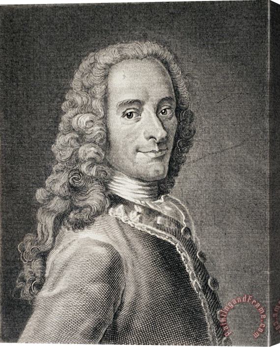 Maurice-Quentin de La Tour Francois Marie Arouet De Voltaire (1694 1778) Stretched Canvas Painting / Canvas Art