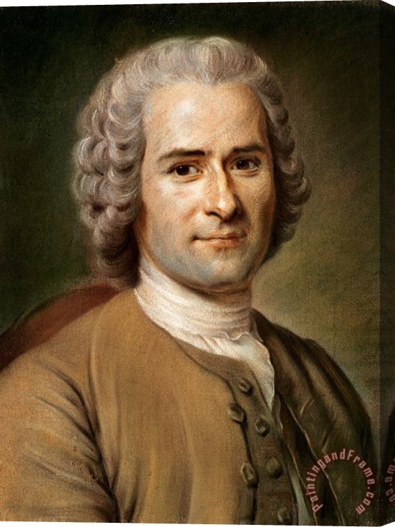 Maurice-Quentin de La Tour Jean Jacques Rousseau (1712 78) Stretched Canvas Print / Canvas Art