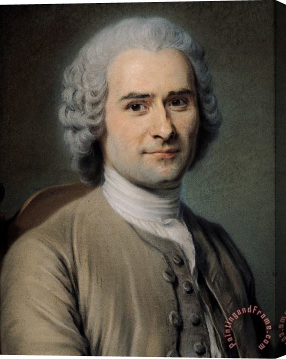 Maurice-Quentin de La Tour Portrait of Jean Jacques Rousseau (1712 78) Stretched Canvas Painting / Canvas Art