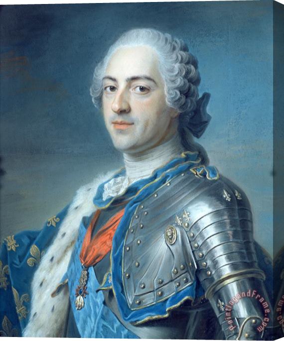 Maurice-Quentin de La Tour Portrait of King Louis Xv (1710 74) Stretched Canvas Print / Canvas Art