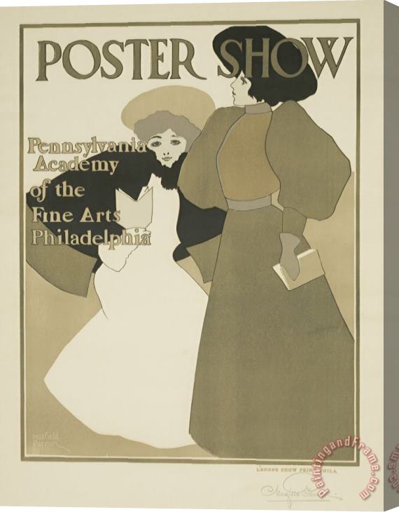 Maxfield Parrish Poster Show Pennsylvania Academy of The Fine Arts Poster Stretched Canvas Painting / Canvas Art