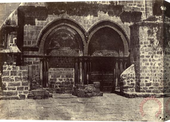 Maxime Du Camp Palestine. Jerusalem. Arcades Inferieures De L'eglise Du Saint Sepulcre Stretched Canvas Print / Canvas Art
