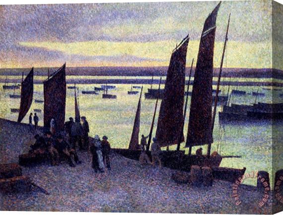 Maximilien Luce Quay at Camaret Finistere Stretched Canvas Painting / Canvas Art