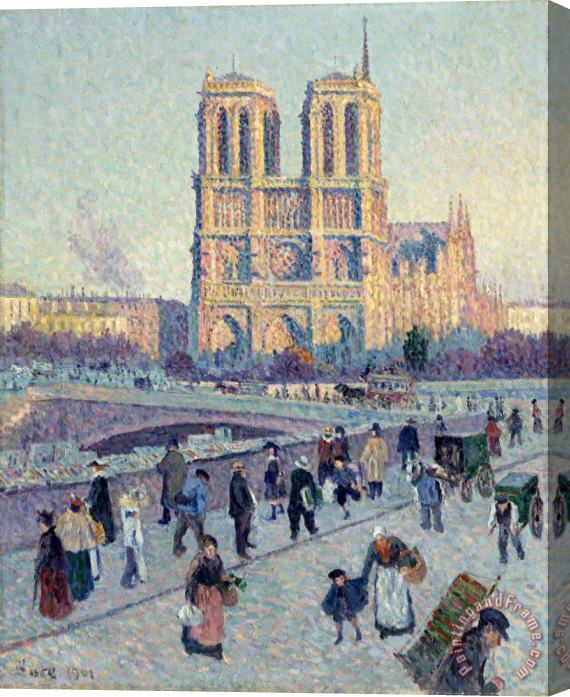 Maximilien Luce The Quai Saint Michel And Notre Dame Stretched Canvas Painting / Canvas Art