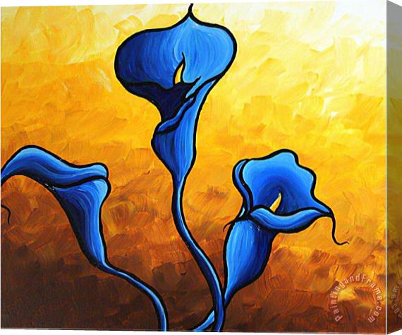 Megan Aroon Duncanson Blue Fancy Stretched Canvas Painting / Canvas Art