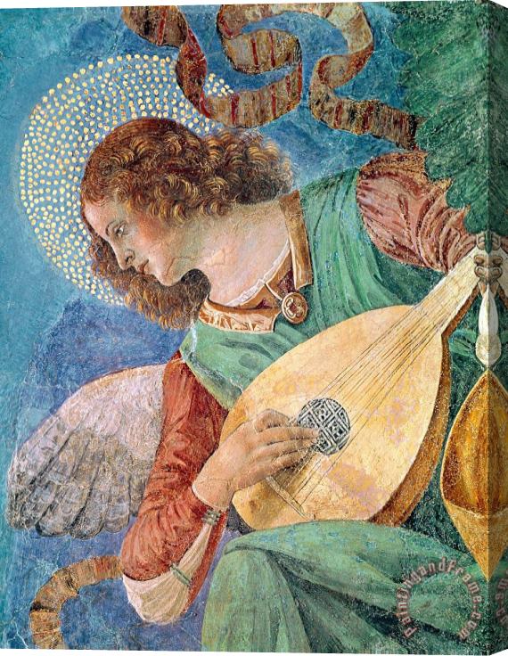 Melozzo da Forli Angel Musician Stretched Canvas Painting / Canvas Art