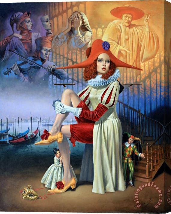 Michael Cheval Hide And Seek Stretched Canvas Print / Canvas Art