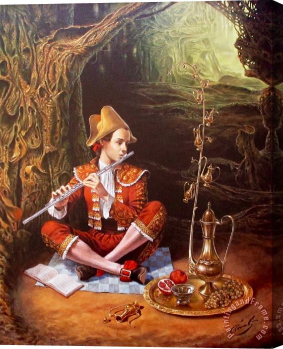 Michael Cheval Magic Flute Stretched Canvas Painting / Canvas Art