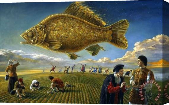 Michael Cheval The Goldfish Stretched Canvas Painting / Canvas Art