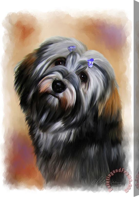 Michael Greenaway Pet Dog Portrait Stretched Canvas Painting / Canvas Art