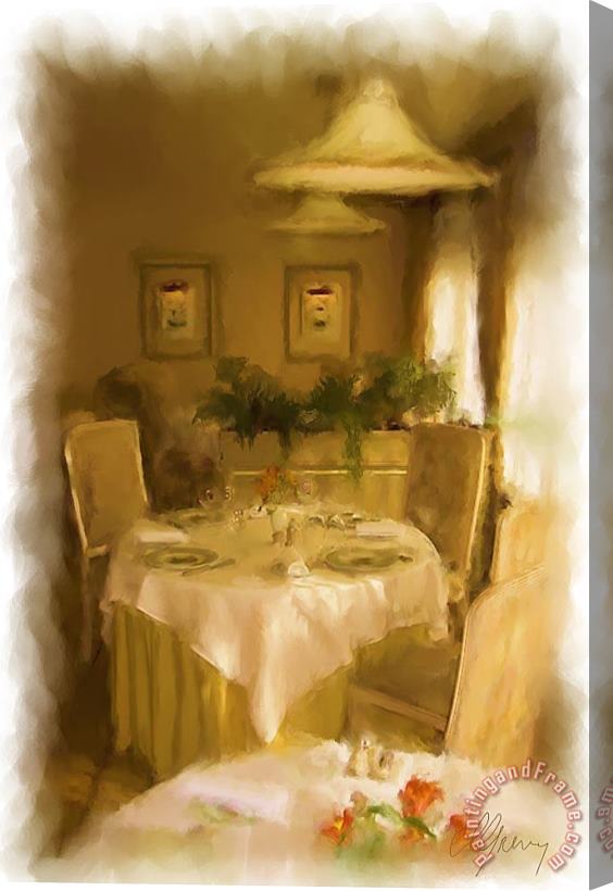 Michael Greenaway Restaurant Javron les Chapelles Stretched Canvas Painting / Canvas Art