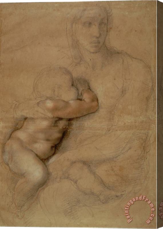 Michelangelo Buonarroti Madonna And Child Circa 1525 Stretched Canvas Painting / Canvas Art