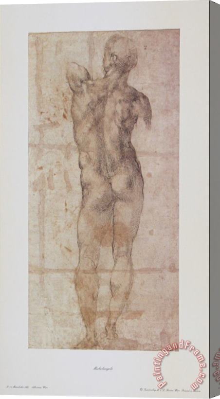 Michelangelo Buonarroti Male Nude Stretched Canvas Painting / Canvas Art