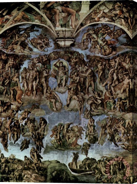 Michelangelo Buonarroti Michelangelo Last Judgement Art Poster Fresco Print Stretched Canvas Print / Canvas Art