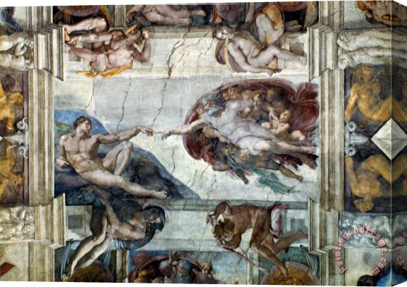 Michelangelo Buonarroti Michelangelo Michelangelo Adam Stretched Canvas Painting / Canvas Art