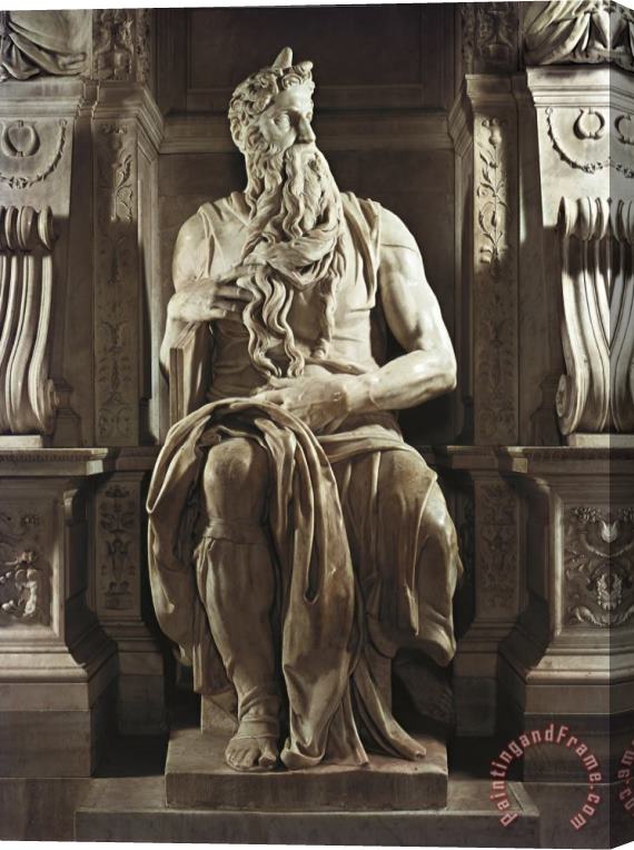 Michelangelo Buonarroti Michelangelo Moses Stretched Canvas Painting / Canvas Art