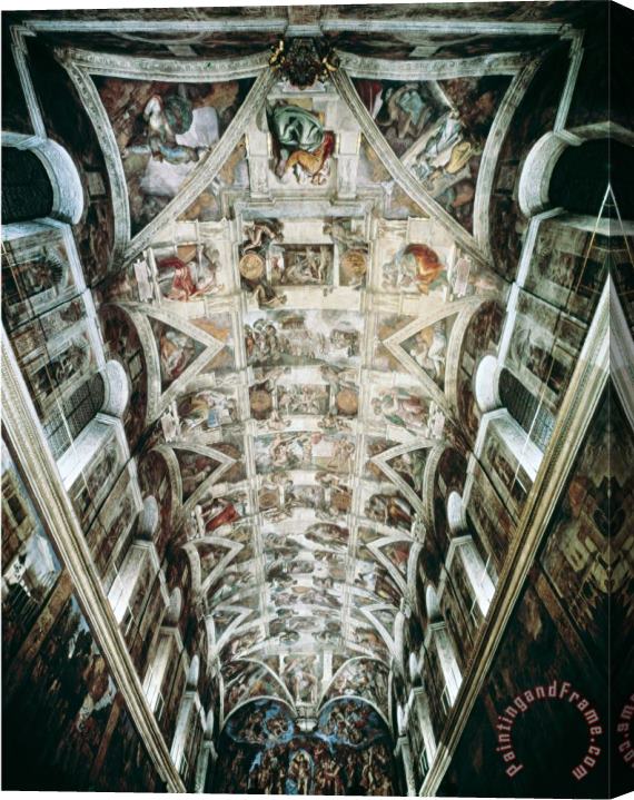 Michelangelo Buonarroti Michelangelo Sistine Chapel Stretched Canvas Painting / Canvas Art