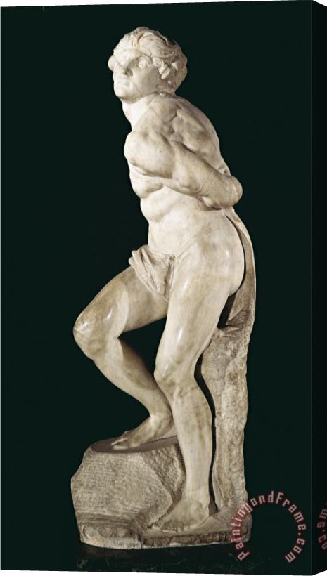 Michelangelo Buonarroti Michelangelo The Rebellious Slave Stretched Canvas Print / Canvas Art