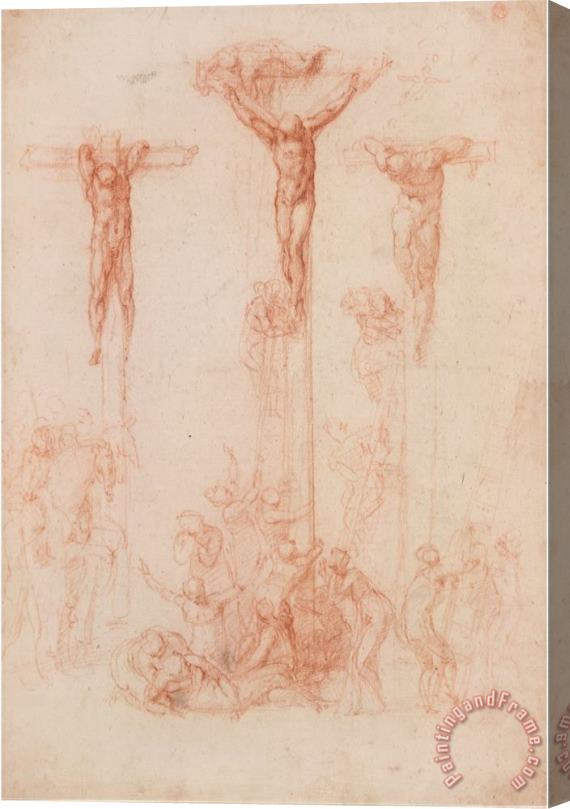 Michelangelo Buonarroti Michelangelo The Three Crosses Stretched Canvas Painting / Canvas Art